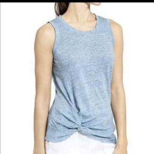 Athleta knot Zephyr linen tank
